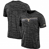 New Orleans Saints Nike Sideline Velocity Performance T-Shirt Heathered Black